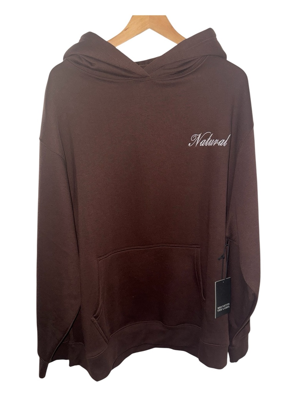 BRUNETTE THE LABEL NWT Brown Hoodie Natural PLUS SIZE
